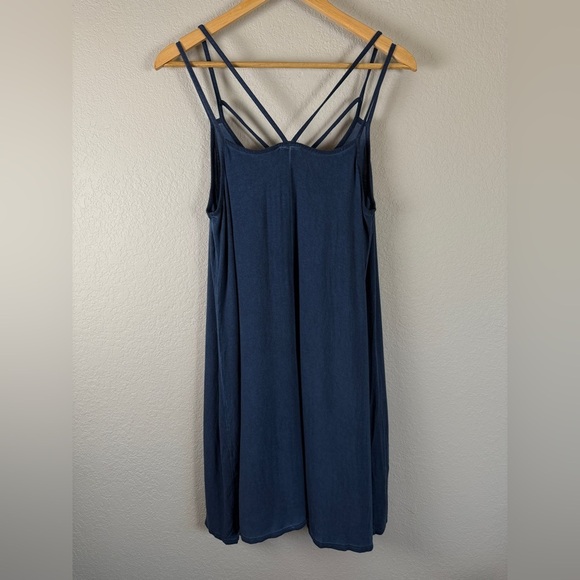 Daytrip for Buckle Strappy Blue Sunwashed Boho Sleeveless Mini Dress Large NWT - Picture 8 of 11